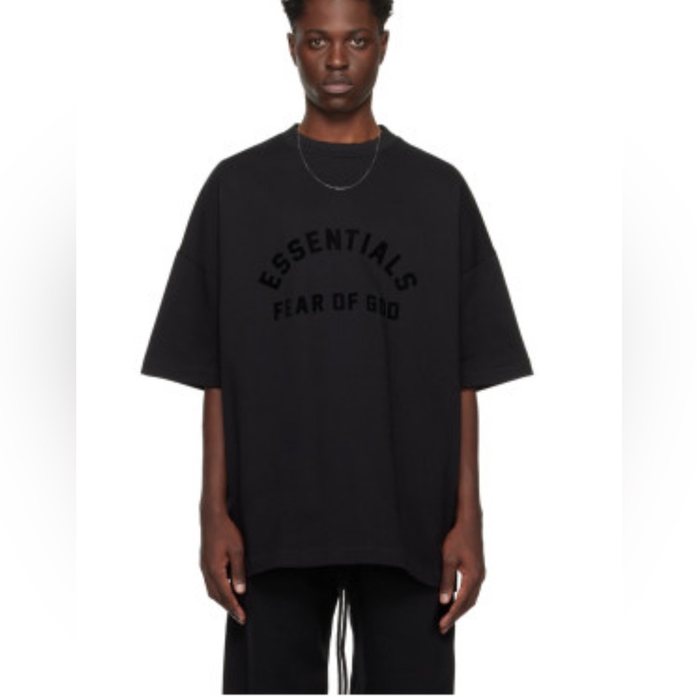 Fear of God Essentials Black Tee over sized fit.  New with tags, never worn